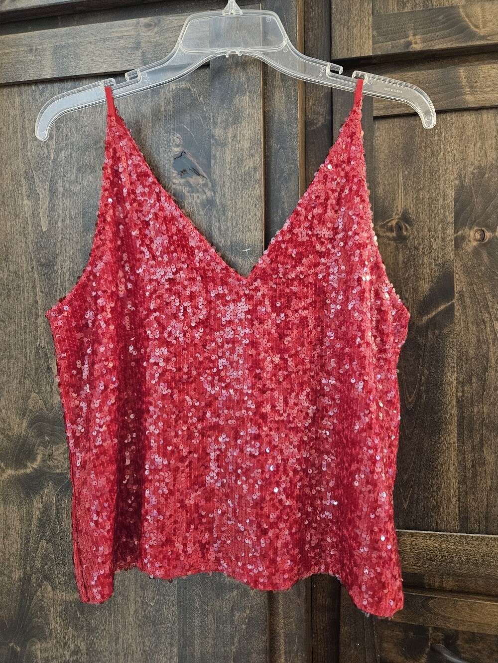 J. Crew Collection Carrie Red Sequin Embellished Tank